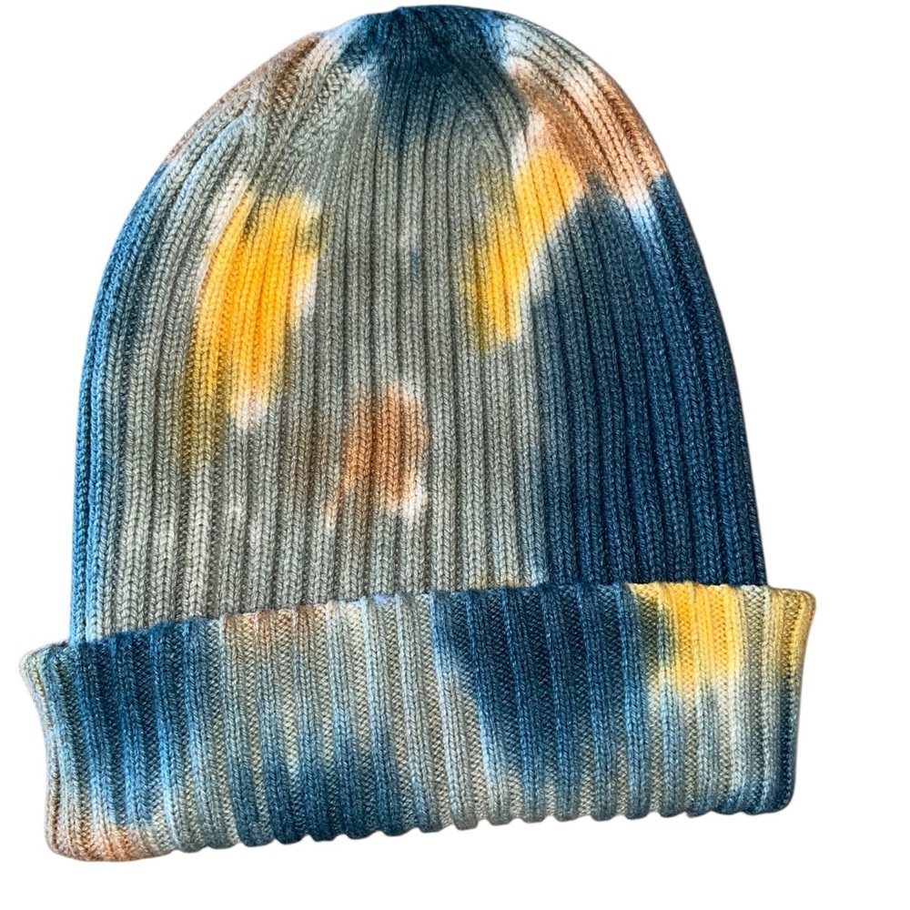 VANS Parkview Mens Cuff tie die green & gold Beanie - Picture 4 of 6